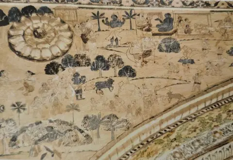 कृष्णलीला : पारीच्छत की समाधि : दतिया : उन्नीसवीं सदी