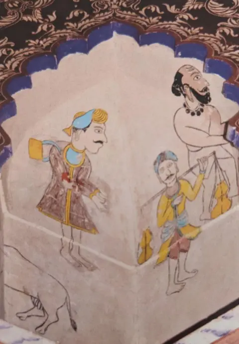चार आकृतियों : गोसाई छतरी : दतिया : उन्नीसवीं सदी