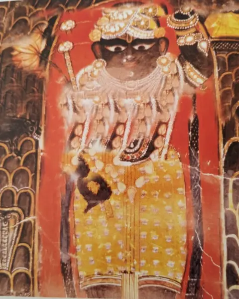 गोवर्धन धारण : राजा भवानीसिंह कक्ष : दतिया : उन्नीसवीं सदी