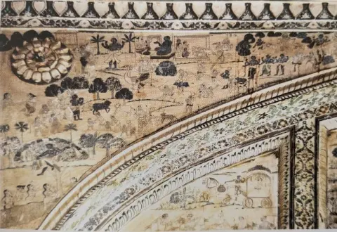 कृष्णलीला : परिच्छत की समाधि : दतिया : उन्नीसवीं सदी