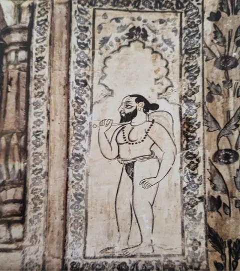 निकट दृश्य : संन्यासी : पारीच्छत की समाधि : दतिया : उन्नीसवीं सदी