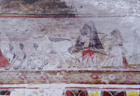 गोचारण : श्री लक्ष्मण जू मंदिर : लिधौरा जिला निवाड़ी : अठारहवीं सदी
