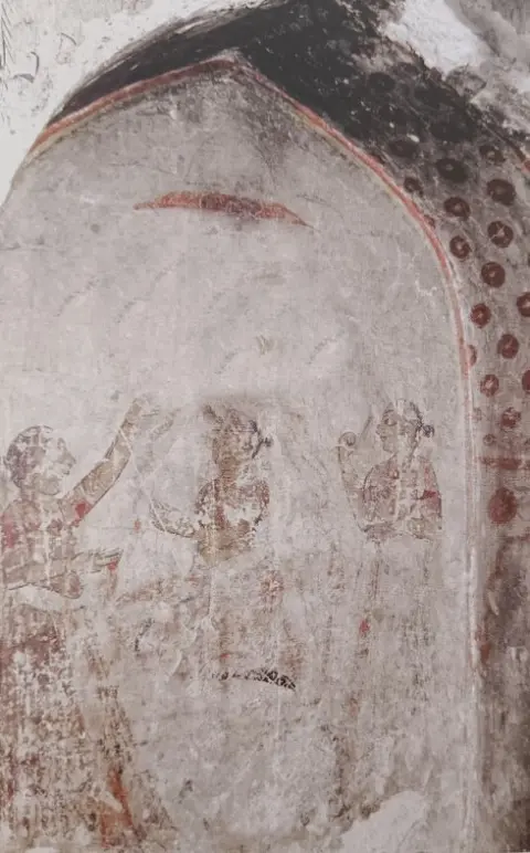 तीन सेवक : श्री लक्ष्मण जू मंदिर : लिधौरा जिला निवाड़ी : अठारहवीं सदी