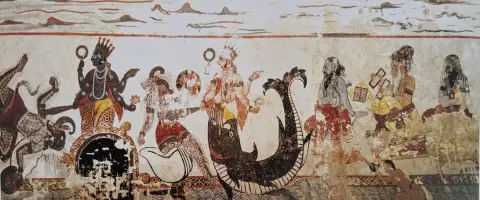 भगवान विष्णु के विभिन्न अवतार : राजा महल : ओरछा : सत्रहवीं सदी