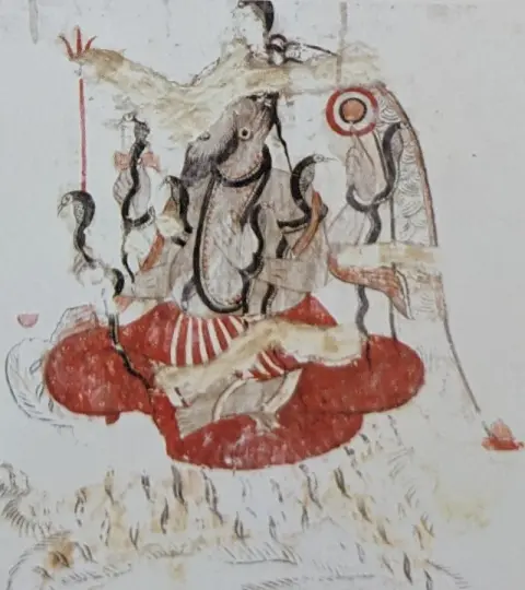 निकट दृश्य : भगवान शंकर : राजा महल : ओरछा : सत्रहवीं सदी
