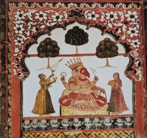 भगवान गणेश : राजा महल : ओरछा : सत्रहवीं सदी