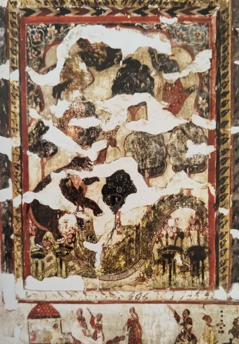 गजेन्द्र मोक्ष तथाअन्य गतिविधियों : राजा महल : ओरछा : सत्रहवीं सदी