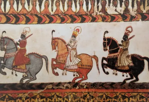 घुड़सवार कृष्ण : राजा महल : ओरछा : सत्रहवीं सदी