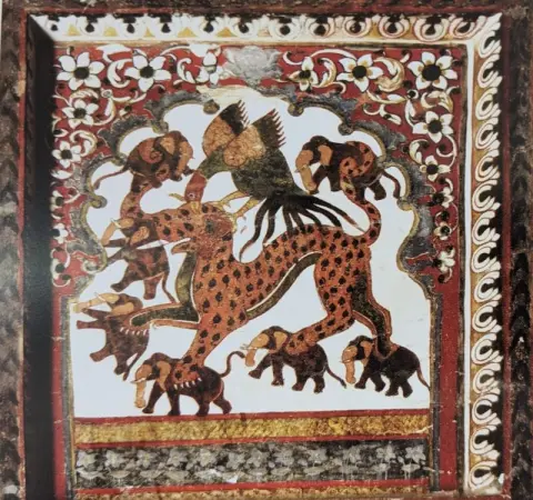 काल्पनिक पशु : राजा महल : ओरछा : सत्रहवीं सदी