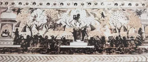 चीरहरण : लक्ष्मी मंदिर :ओरछा : सत्रहवीं सदी