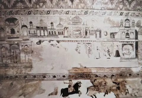 महल दृश्यावली : लक्ष्मी मंदिर :ओरछा : सत्रहवीं सदी