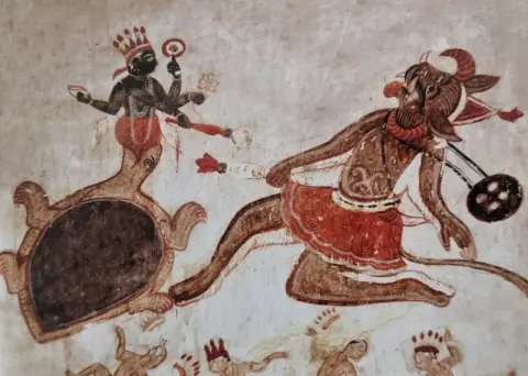 निकट दृश्य : कच्छापवतार : राजा महल : ओरछा : सत्रहवीं सदी