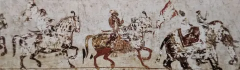निकट दृश्य : राजा का जुलूस : राजा महल : ओरछा : सत्रहवीं सदी