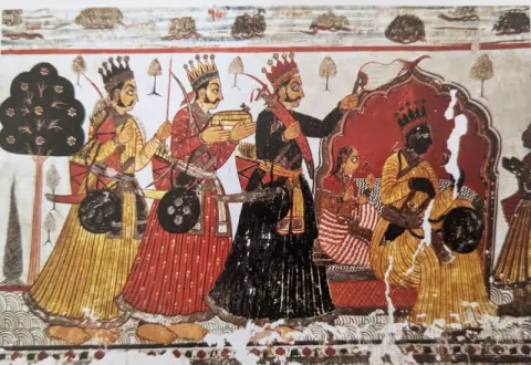 निकट दृश्य : रामदरबार : राजा महल : ओरछा : सत्रहवीं सदी