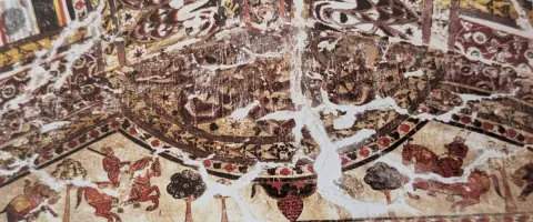 निकट दृश्य :आकल्पन : राजा महल : ओरछा : सत्रहवीं सदी