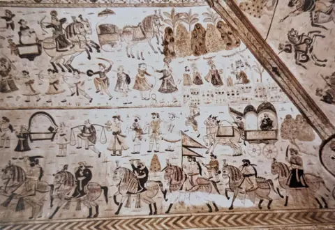 रुकमणि हरण : लक्ष्मी मंदिर :ओरछा : सत्रहवीं सदी