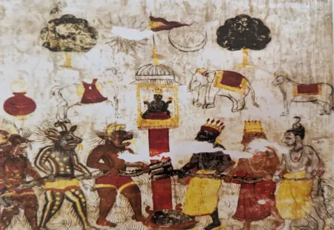 समुद्र मंथन : राजा महल : ओरछा : सत्रहवीं सदी