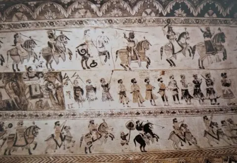 सेना का प्रयाण : लक्ष्मी मंदिर :ओरछा : सत्रहवीं सदी