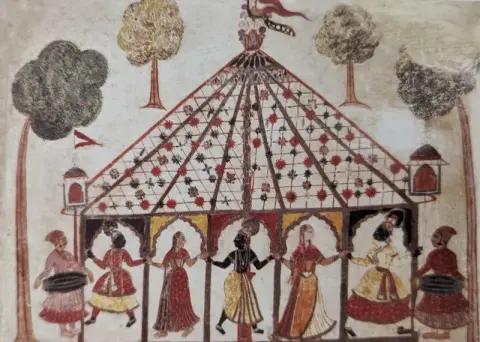 शिकार दृश्य : रासलीला : राजा महल : ओरछा : सत्रहवीं सदी