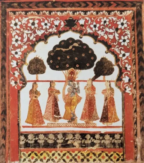 वेणुवादन कृष्ण : राजा महल : ओरछा : सत्रहवीं सदी