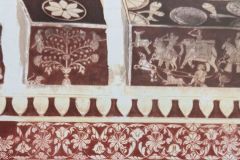 शिकार दृश्य व अन्य अंकन : लक्ष्मी मंदिर :ओरछा : सत्रहवीं सदी