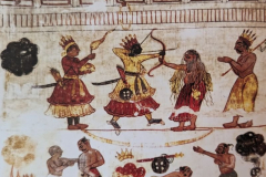 परशूरम प्रसंग तथा आखाड़े में मल्ल : राजा महल : ओरछा : सत्रहवीं सदी 