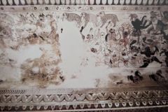 राम -रावण युद्ध दृश्य : लक्ष्मी मंदिर :ओरछा : सत्रहवीं सदी    