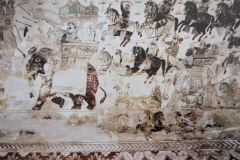  राम -रावण युद्ध दृश्य : लक्ष्मी मंदिर :ओरछा : सत्रहवीं सदी    
