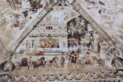 कुंभकरण व अन्य दृश्य : लक्ष्मी मंदिर :ओरछा : सत्रहवीं सदी   