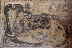 शेषशायी विष्णु : रामराजा महल : ओरछा : सत्रहवीं सदी 