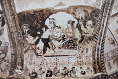  कृष्ण का वेणुवादन : लक्ष्मी मंदिर :ओरछा : सत्रहवीं सदी   