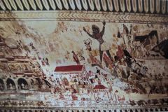 ताड़का वध तथा अन्य दृश्य : लक्ष्मी मंदिर :ओरछा : सत्रहवीं सदी  