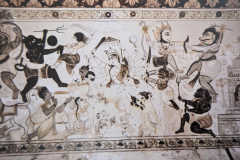  युद्ध दृश्य : लक्ष्मी मंदिर :ओरछा : सत्रहवीं सदी    
